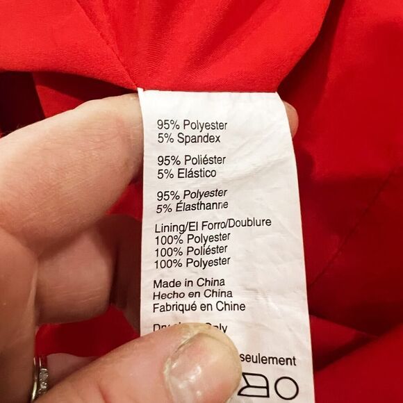 Jason Wu Designer Red Front Snap Sheath Dress Size 6 - Picture 10 of 12